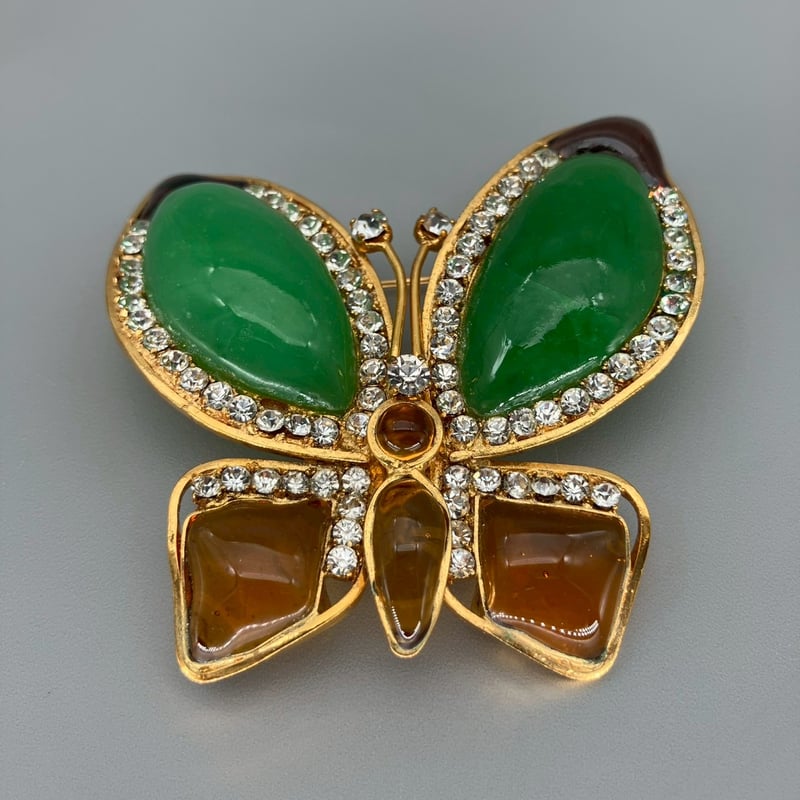 CHANEL シャネル カラーストーン バンブー ブローチ ヴィンテージ カラーストーン ブローチ[] Color Stone Brooch | シャネル 中古