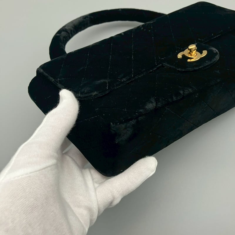 CHANEL (シャネル) ヴィンテージ ベロア ターンロック ココマーク 親子