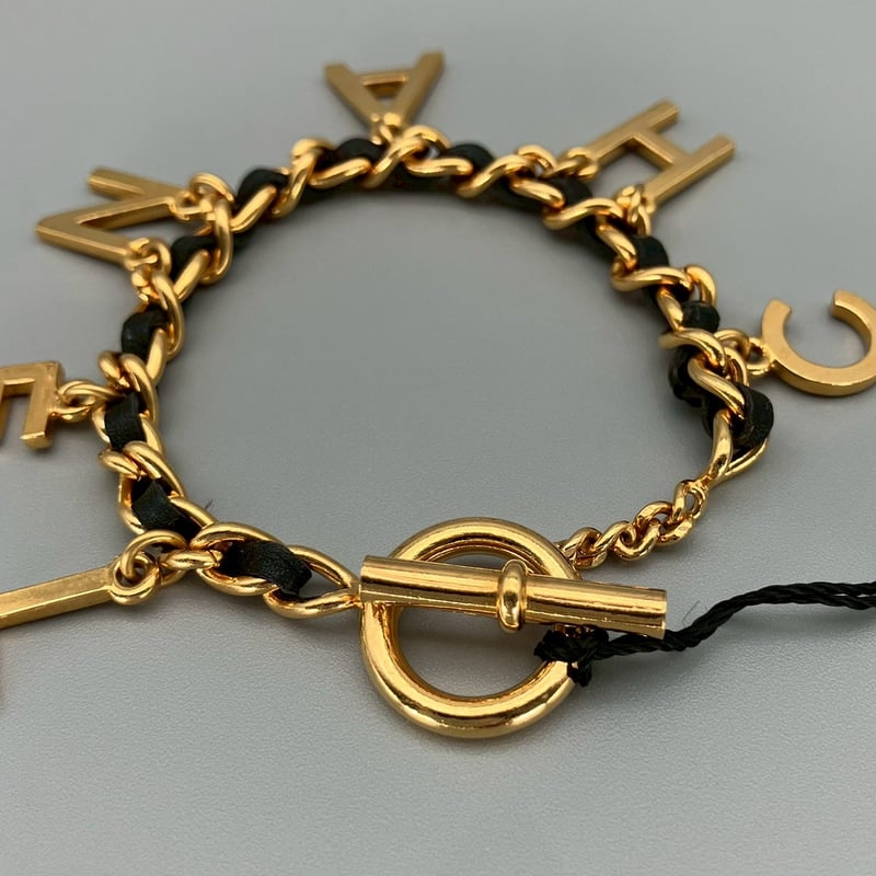 CHANEL (シャネル) ヴィンテージ ロゴ レザー ブレスレット | Cattleya