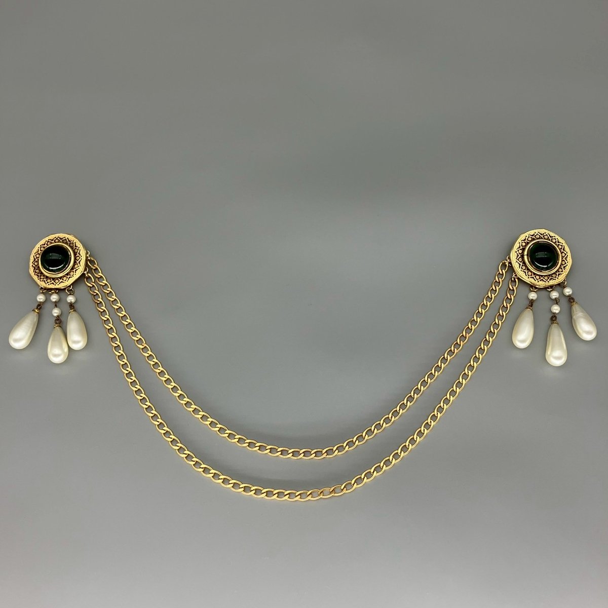 CHANEL (シャネル) ヴィンテージ カラーストーン グリポア パール