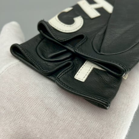 CHANEL (シャネル) ヴィンテージ ロゴ ココマーク レザー 手袋 グローブ