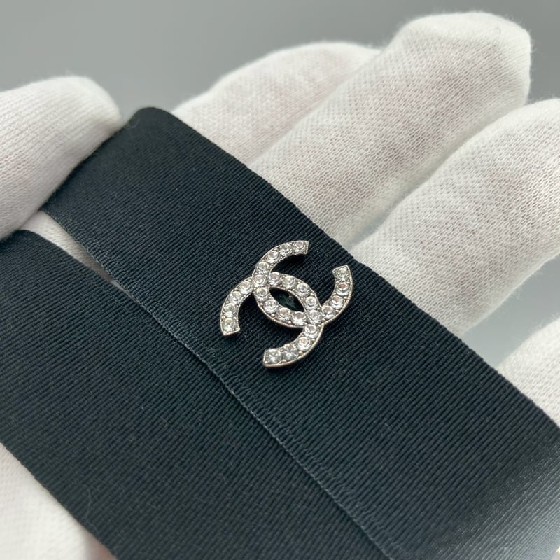 CHANEL (シャネル) ラインストーン ココマーク ネックレス