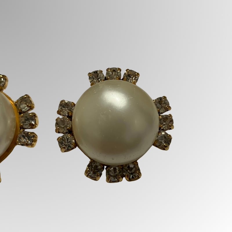 CHANEL／シャネル／ヴィンテージ／パール／ラインストーン／イヤリング  