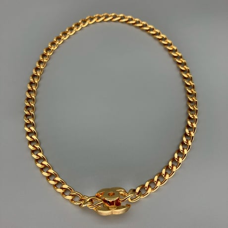 CHANEL (シャネル) ヴィンテージ ココマーク ターンロック ネックレス