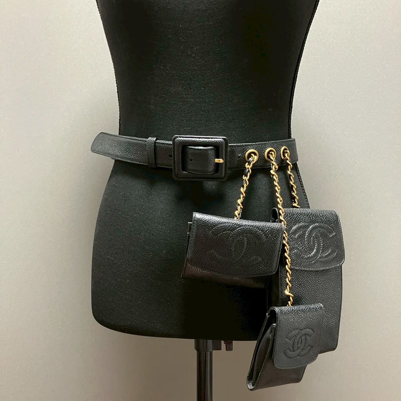 美品 CHANEL ココマーク キャビアスキン ポーチ ヴィンテージ ビンテージ ココマークキャビアスキン chanel ポーチ カード