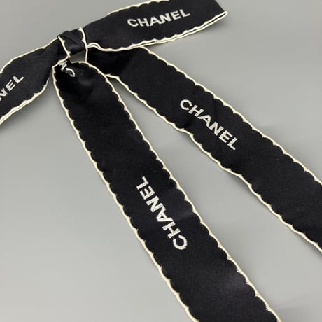 CHANEL (シャネル) ヴィンテージ リボン ロゴ ブローチ
