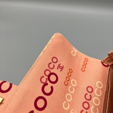 CHANEL (シャネル) ヴィンテージ チョコバー キャンバス ココマーク COCO ターンロック ショルダーバッグ
