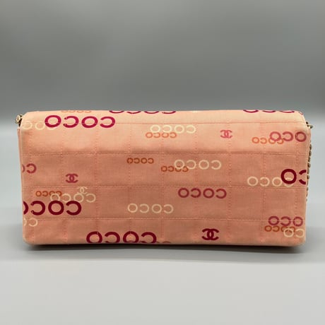 CHANEL (シャネル) ヴィンテージ チョコバー キャンバス ココマーク COCO ターンロック ショルダーバッグ