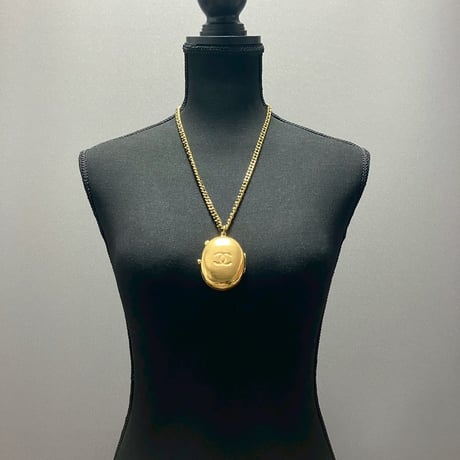 CHANEL (シャネル) ヴィンテージ ロケットペンダント ココマーク ネックレス