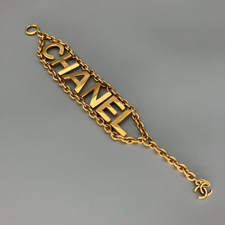 CHANEL (シャネル) ヴィンテージ ビッグロゴ チェーン ブレスレット