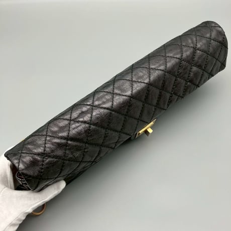 CHANEL (シャネル) ヴィンテージ マトラッセ 2.55 ミラー ロングショルダーバッグ