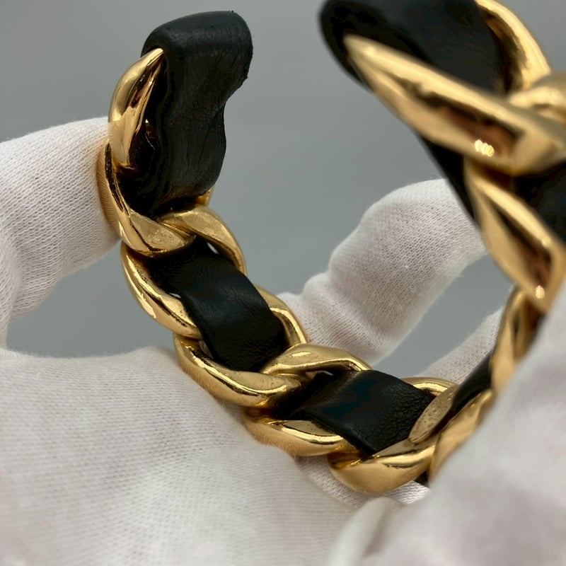 CHANEL (シャネル) ヴィンテージ レザー チェーン ブレスレット