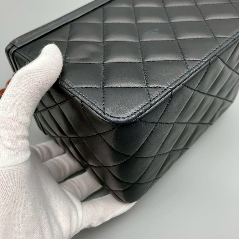 CHANEL (シャネル) ヴィンテージ べっ甲 ココマーク ラムスキン