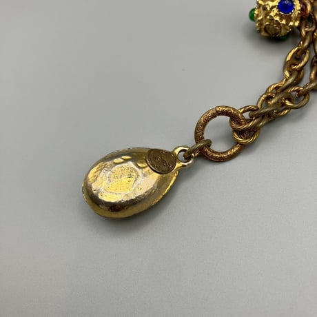 CHANEL (シャネル) ヴィンテージ カラーストーン グリポア ブレスレット