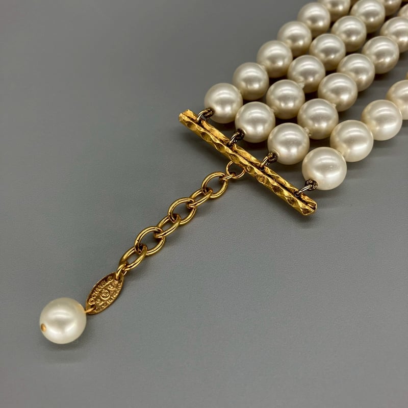 CHANEL (シャネル) ヴィンテージ 4連パール ネックレス チョーカー