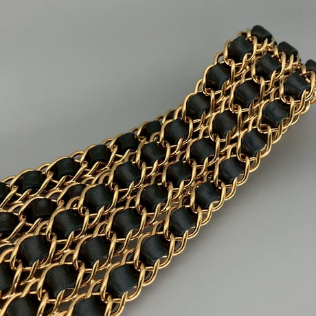 CHANEL (シャネル) ヴィンテージ ココマーク 三連チェーン ベルト