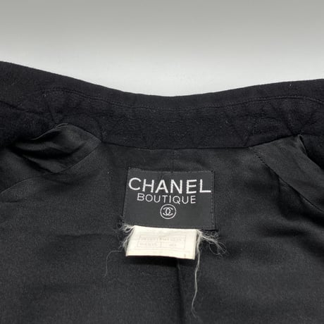 CHANEL (シャネル) ヴィンテージ ココボタン カシミア ベルト ジャケット コート