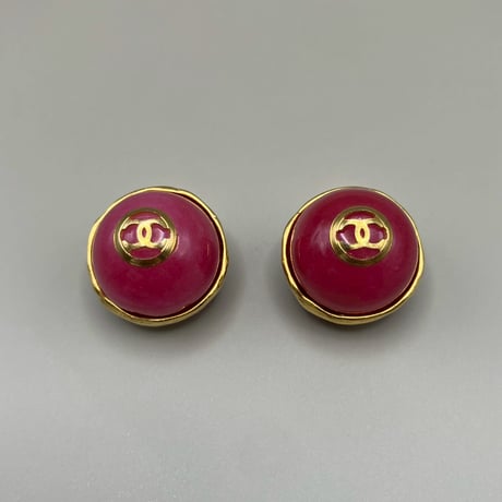 CHANEL (シャネル) ヴィンテージ ココマーク ストーン イヤリング