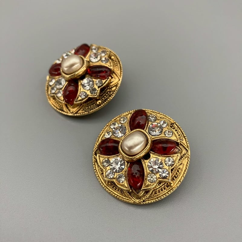 CHANEL (シャネル) ヴィンテージ グリポア カラーストーン ライン