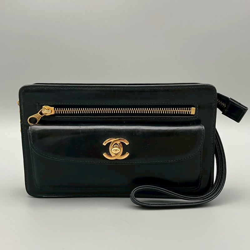 CHANEL (シャネル) ヴィンテージ ターンロック ココマーク レザー