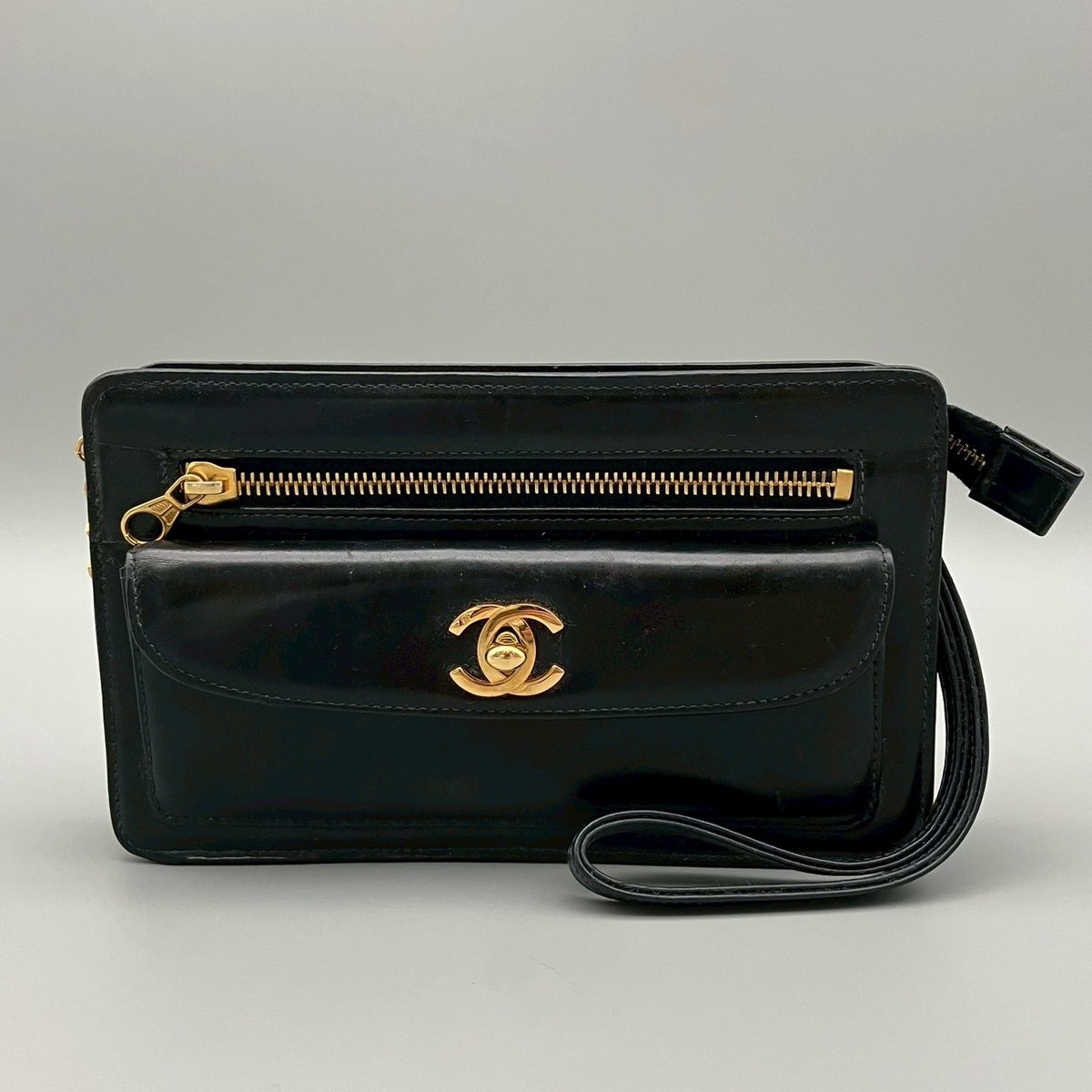 CHANEL (シャネル) ヴィンテージ ターンロック ココマーク レザー