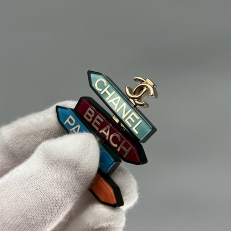 CHANEL (シャネル) サインボード ロゴ ココマーク ブローチ