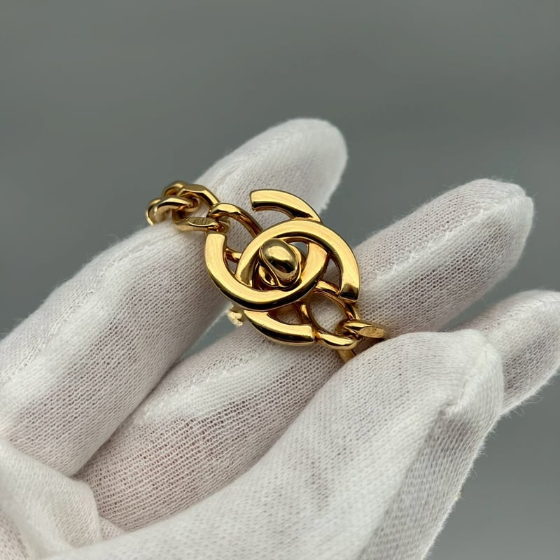 CHANEL (シャネル) ヴィンテージ ココマーク ターンロック ネックレス