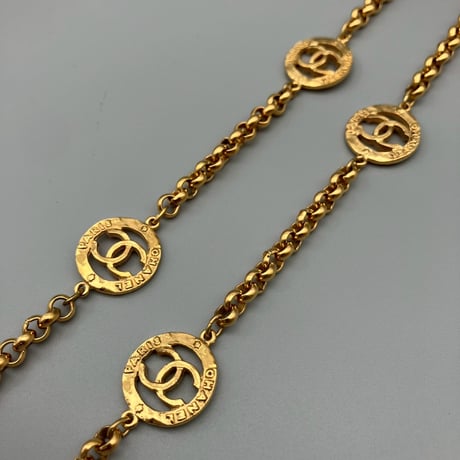 CHANEL (シャネル) ヴィンテージ ココマーク ロゴ ラウンド ネックレス