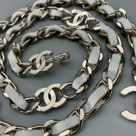 CHANEL (シャネル) ヴィンテージ ココマーク レザー チェーンベルト
