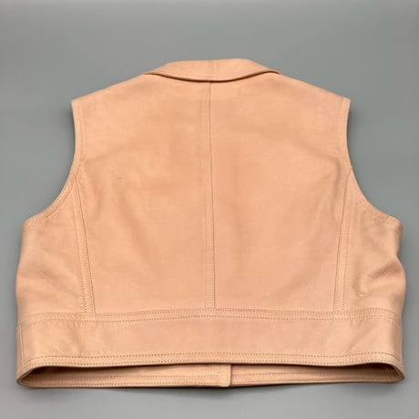 CHANEL (シャネル) ヴィンテージ ラムスキン レザー ベージュ ココボタン ベスト