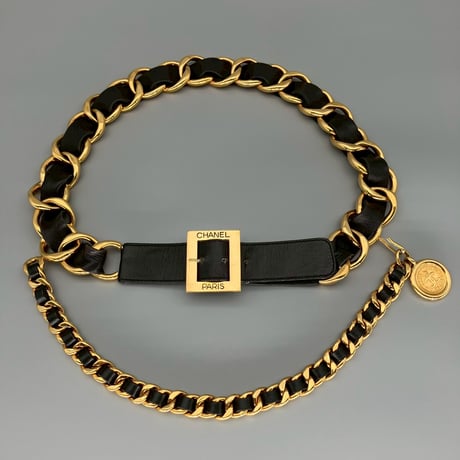 CHANEL (シャネル) ヴィンテージ ロゴ ココマーク メダル チェーン ベルト