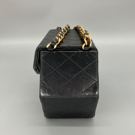 CHANEL (シャネル) ヴィンテージ ミニマトラッセ ターンロック ココマーク ダブルチェーン ショルダーバッグ