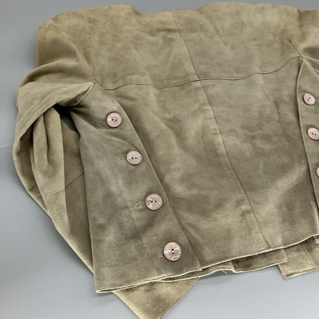 CHANEL (シャネル) ヴィンテージ レザー ロゴボタン ジャケット
