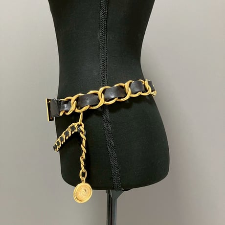 CHANEL (シャネル) ヴィンテージ ロゴ ココマーク メダル チェーン ベルト
