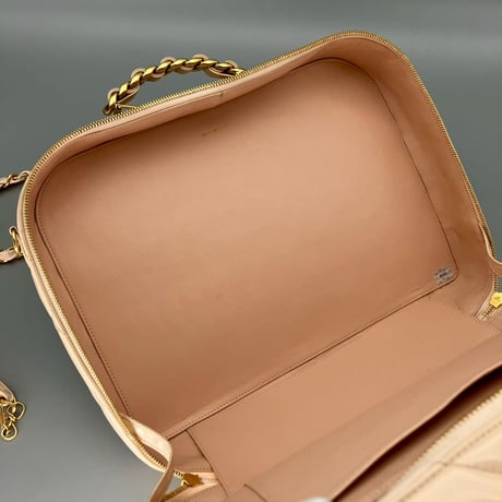 CHANEL (シャネル) ヴィンテージ パテントレザー エナメル バニティ ショルダーバッグ ハンドバッグ