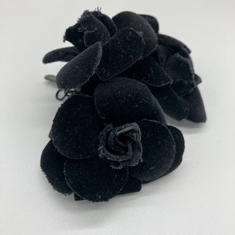 CHANEL (シャネル) ヴィンテージ カメリア フラワー スエード ブローチ コサージュ