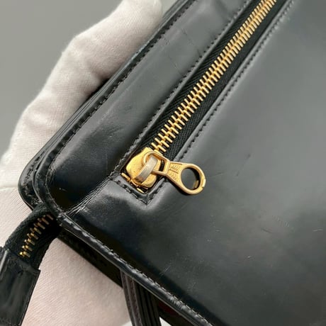 CHANEL (シャネル) ヴィンテージ ターンロック ココマーク レザー クラッチバッグ ハンドバッグ
