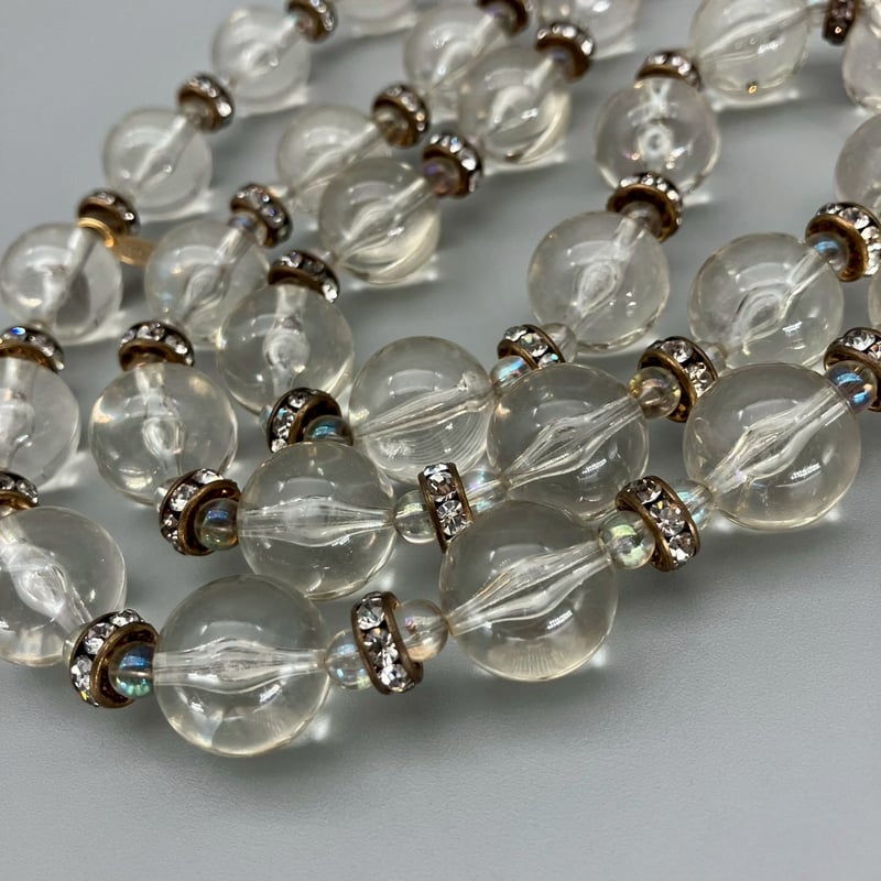 CHANEL (シャネル) ヴィンテージ クリア ラインストーン ロング