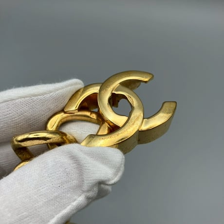CHANEL (シャネル) ヴィンテージ ココマーク ターンロック ゴールド ブレスレット