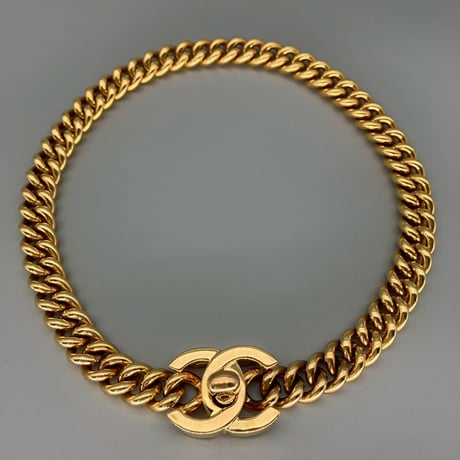 CHANEL (シャネル) ヴィンテージ ターンロック ココマーク ネックレス