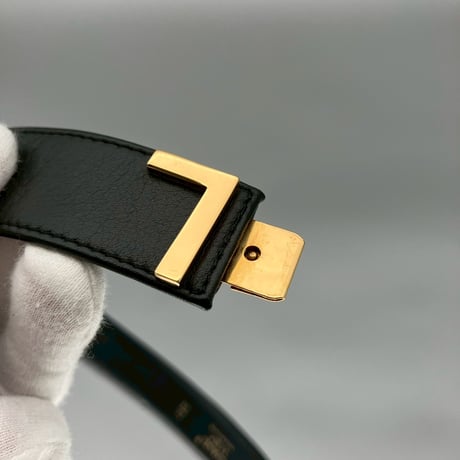 CHANEL (シャネル) ヴィンテージ ロゴ レザー ベルト