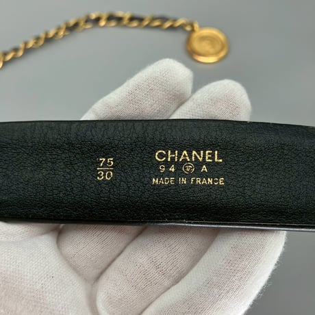CHANEL (シャネル) ヴィンテージ マトラッセ ターンロック ココマーク チェーン ベルト