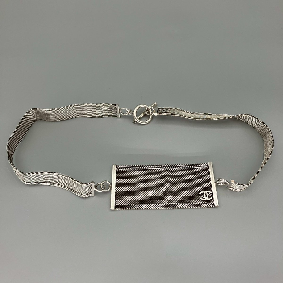 9EM107 CHANEL シャネル クリア チェーンベルト ヴィンテージ 9EM107 CHANEL シャネル クリア チェーンベルト ヴィンテージ 90240372