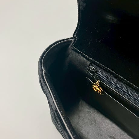 CHANEL (シャネル) ヴィンテージ ベロア ターンロック ココマーク 親子バッグ ハンドバッグ