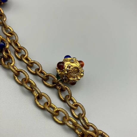 CHANEL (シャネル) ヴィンテージ カラーストーン グリポア ブレスレット