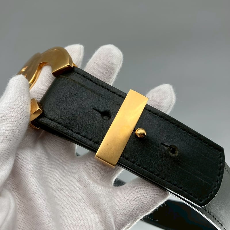 CHANEL (シャネル) ヴィンテージ デカココ ココマーク レザー ベルト