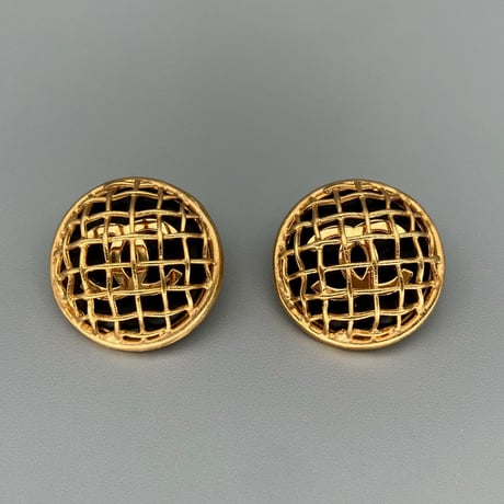 CHANEL (シャネル) ヴィンテージ ココマーク ラウンド イヤリング