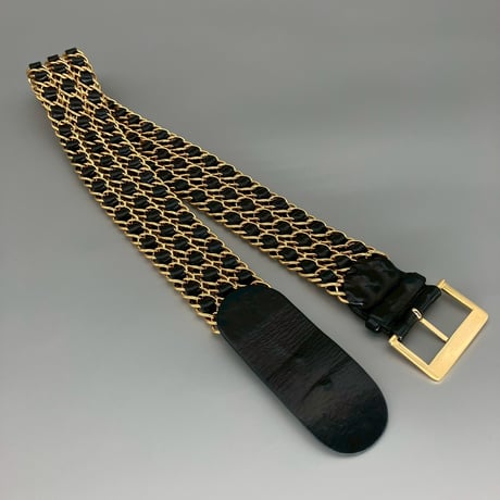 CHANEL (シャネル) ヴィンテージ ココマーク 三連チェーン ベルト