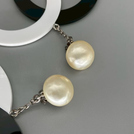 CHANEL (シャネル) ヴィンテージ デカココ ココマーク パール スイング イヤリング