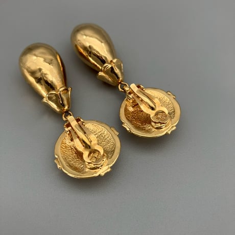 CHANEL (シャネル) ヴィンテージ ココマーク フリンジ イヤリング